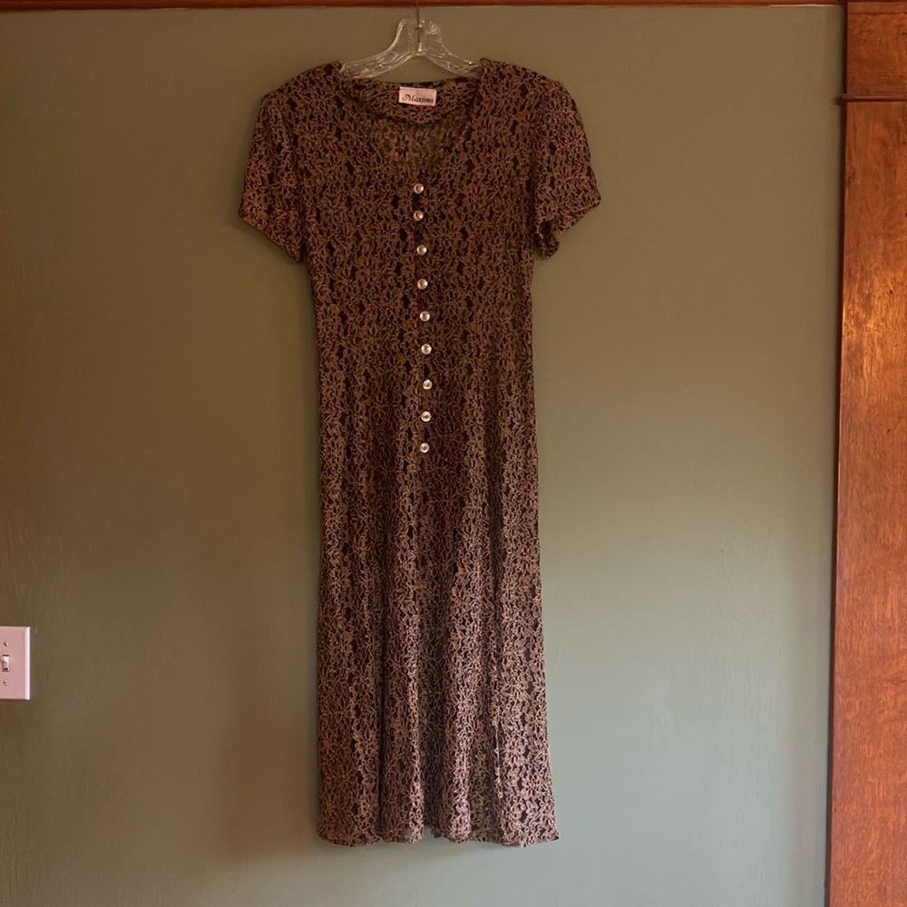 Maxima USA vintage sheer lace dress